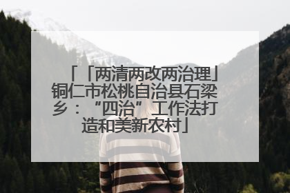 「两清两改两治理」铜仁市松桃自治县石梁乡：“四治”工作法打造和美新农村