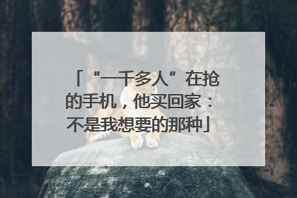 “一千多人”在抢的手机，他买回家：不是我想要的那种