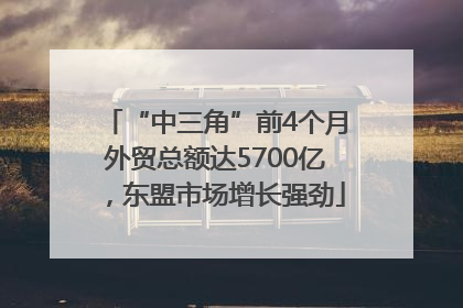 “中三角”前4个月外贸总额达5700亿，东盟市场增长强劲