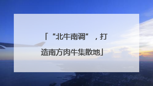 “北牛南调”，打造南方肉牛集散地