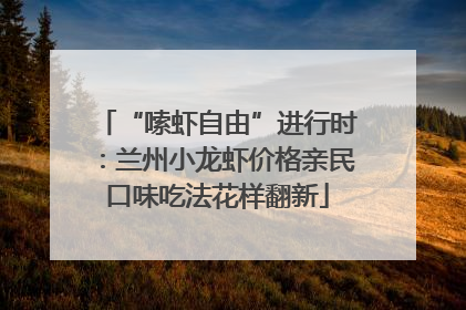“嗦虾自由”进行时：兰州小龙虾价格亲民口味吃法花样翻新