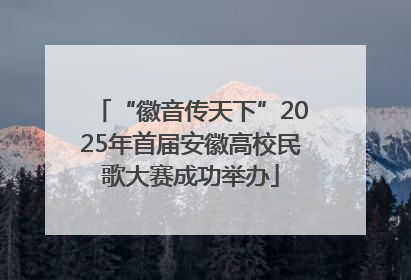 “徽音传天下”2025年首届安徽高校民歌大赛成功举办