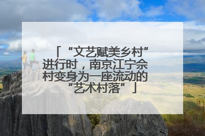“文艺赋美乡村”进行时，南京江宁佘村变身为一座流动的“艺术村落”