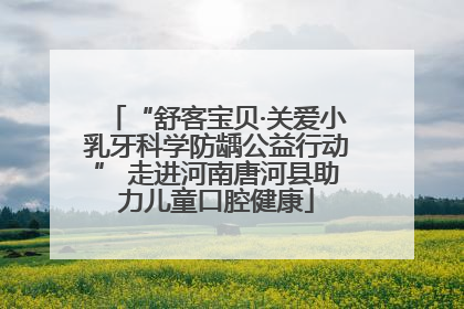 “舒客宝贝·关爱小乳牙科学防龋公益行动” 走进河南唐河县助力儿童口腔健康