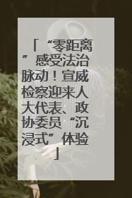 “零距离”感受法治脉动！宣威检察迎来人大代表、政协委员“沉浸式”体验
