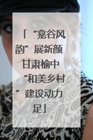 “龛谷风韵”展新颜 甘肃榆中“和美乡村”建设动力足