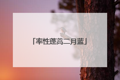 率性蓬蒿二月蓝