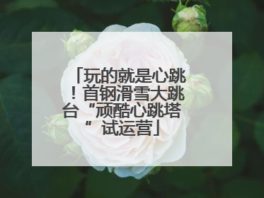 玩的就是心跳！首钢滑雪大跳台“顽酷心跳塔”试运营