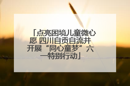 点亮困境儿童微心愿 四川自贡自流井开展“同心童梦”六一特别行动