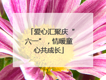 爱心汇聚庆“六一”，情暖童心共成长