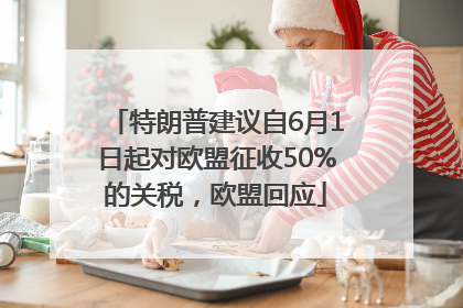 特朗普建议自6月1日起对欧盟征收50%的关税，欧盟回应