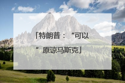 特朗普：“可以”原谅马斯克