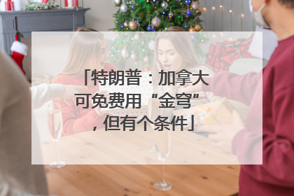特朗普：加拿大可免费用“金穹”，但有个条件