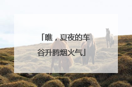 瞧，夏夜的车谷升腾烟火气