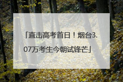 直击高考首日！烟台3.07万考生今朝试锋芒