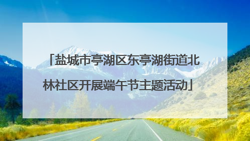 盐城市亭湖区东亭湖街道北林社区开展端午节主题活动