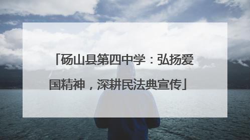 砀山县第四中学：弘扬爱国精神，深耕民法典宣传