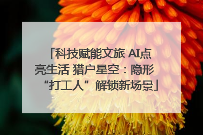 科技赋能文旅 AI点亮生活 猎户星空：隐形“打工人”解锁新场景
