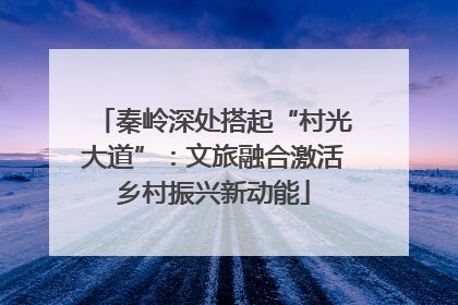 秦岭深处搭起“村光大道”：文旅融合激活乡村振兴新动能
