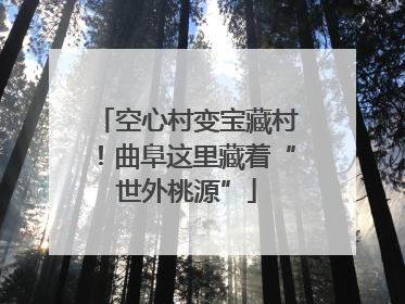空心村变宝藏村！曲阜这里藏着“世外桃源”