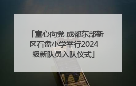 童心向党 成都东部新区石盘小学举行2024级新队员入队仪式