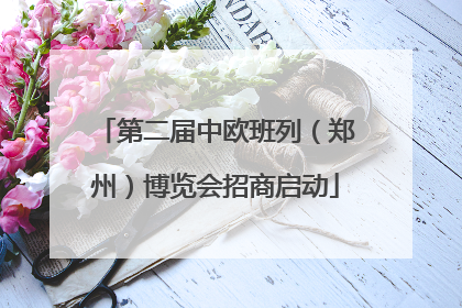 第二届中欧班列（郑州）博览会招商启动