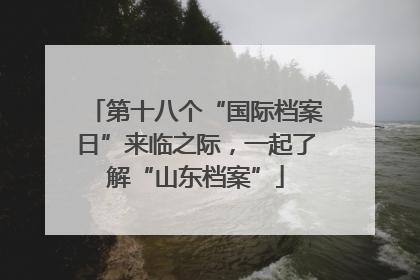 第十八个“国际档案日”来临之际，一起了解“山东档案”