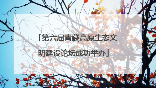 第六届青藏高原生态文明建设论坛成功举办