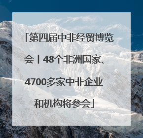 第四届中非经贸博览会丨48个非洲国家、4700多家中非企业和机构将参会