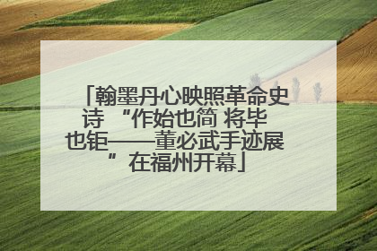 翰墨丹心映照革命史诗 “作始也简 将毕也钜——董必武手迹展”在福州开幕