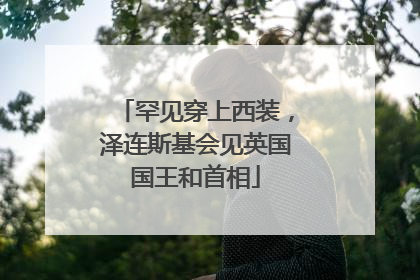 罕见穿上西装，泽连斯基会见英国国王和首相