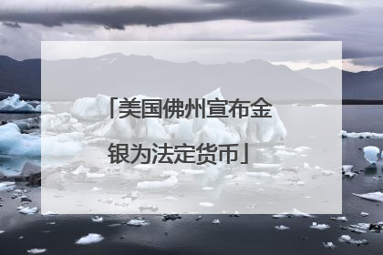 美国佛州宣布金银为法定货币