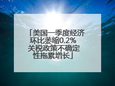 美国一季度经济环比萎缩0.2% 关税政策不确定性拖累增长