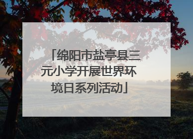 绵阳市盐亭县三元小学开展世界环境日系列活动