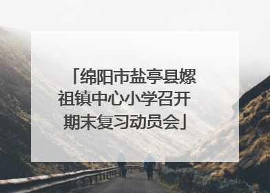 绵阳市盐亭县嫘祖镇中心小学召开期末复习动员会