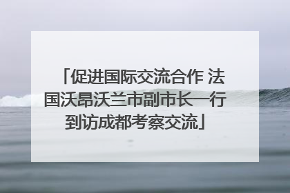 促进国际交流合作 法国沃昂沃兰市副市长一行到访成都考察交流