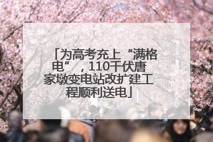 为高考充上“满格电”，110千伏唐家墩变电站改扩建工程顺利送电