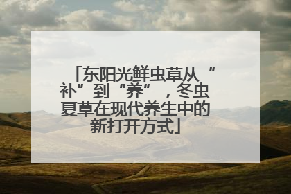 东阳光鲜虫草从“补”到“养”，冬虫夏草在现代养生中的新打开方式