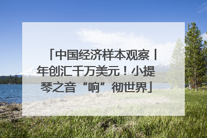 中国经济样本观察丨年创汇千万美元！小提琴之音“响”彻世界