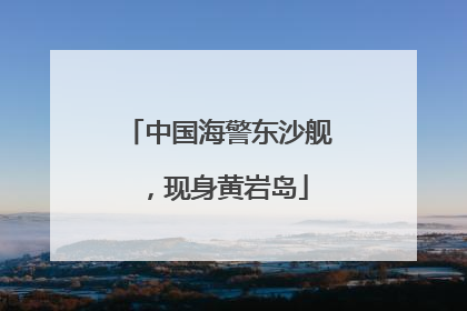 中国海警东沙舰，现身黄岩岛