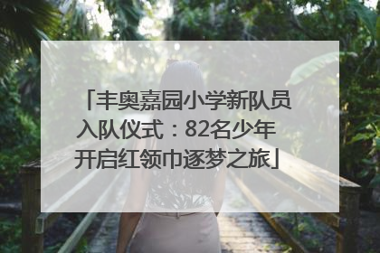 丰奥嘉园小学新队员入队仪式：82名少年开启红领巾逐梦之旅