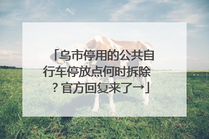 乌市停用的公共自行车停放点何时拆除？官方回复来了→