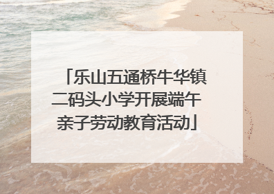 乐山五通桥牛华镇二码头小学开展端午亲子劳动教育活动