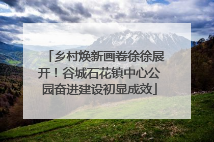 乡村焕新画卷徐徐展开！谷城石花镇中心公园奋进建设初显成效