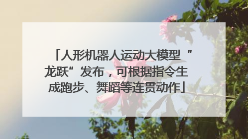 人形机器人运动大模型“龙跃”发布，可根据指令生成跑步、舞蹈等连贯动作