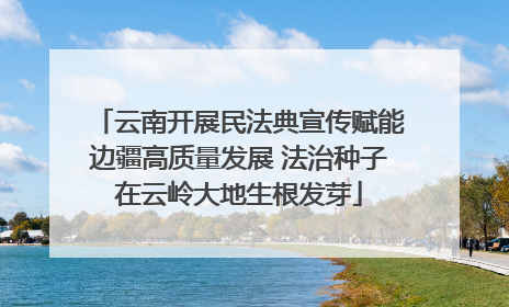 云南开展民法典宣传赋能边疆高质量发展 法治种子在云岭大地生根发芽
