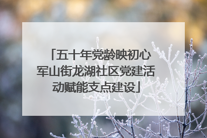 五十年党龄映初心 军山街龙湖社区党建活动赋能支点建设