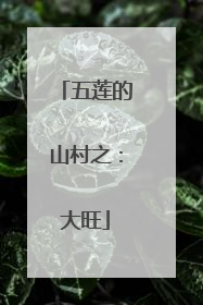 五莲的山村之：大旺