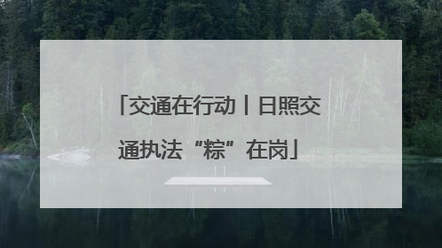 交通在行动丨日照交通执法“粽”在岗