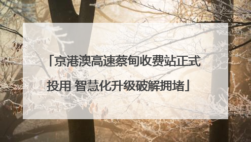 京港澳高速蔡甸收费站正式投用 智慧化升级破解拥堵